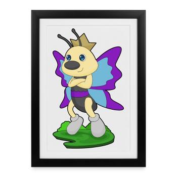 Butterfly Crown - Framed poster (27 × 37 cm) - black - Front