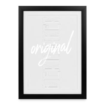 original Biertrinker Volksfest München Bierspruch - Gerahmtes Poster (27 × 37 cm) - Schwarz - Vorne