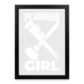 Plumber - Framed poster (27 × 37 cm) - black - Front
