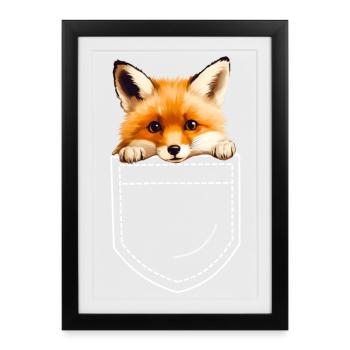 Fox Foxes - Framed poster (27 × 37 cm) - black - Front