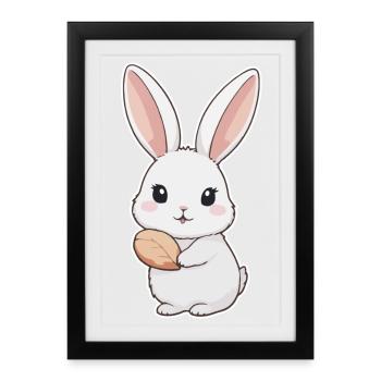 Lapin, Lapin, Lapin De Pâques - Affiche encadrée (27 × 37 cm) - noir - Devant