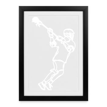 Lacrosse Professional Drawing - Framed poster (27 × 37 cm) - black - Front