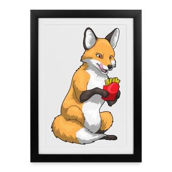 Frites Fuchs - Affiche encadrée (27 × 37 cm) - noir - Devant