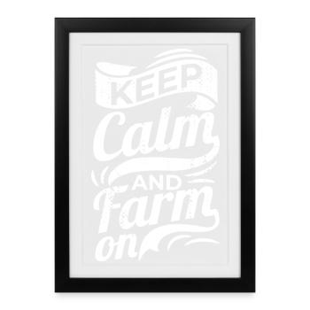 Stay calm and cultivate the land - Framed poster (27 × 37 cm) - black - Front