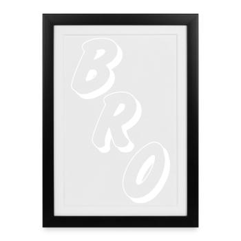 Bro Buddy, Petit ami/Petite amie - Affiche encadrée (27 × 37 cm) - noir - Devant