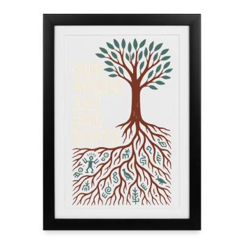 Indigenous Language Revitalization Native Speakers - Framed poster (27 × 37 cm) - black - Front