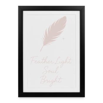 Feather And Dream Boho Festival Spiritual Pattern - Framed poster (27 × 37 cm) - black - Front