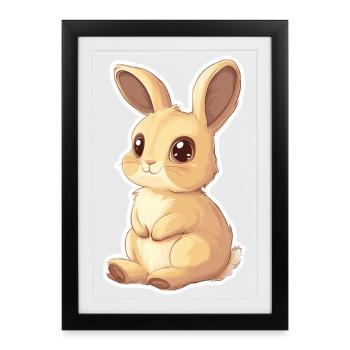 Hare - Framed poster (27 × 37 cm) - black - Front