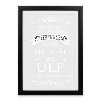 His Majesty the Ulf enters the room - Framed poster (27 × 37 cm) - black - Front