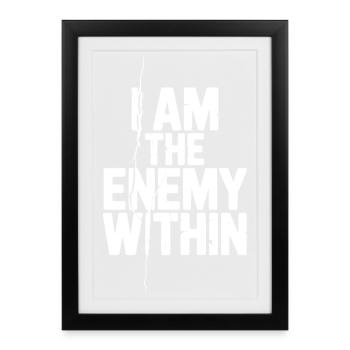 Je suis l’ennemi intérieur - Affiche encadrée (27 × 37 cm) - noir - Devant
