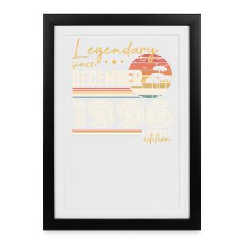 Dezember 1996 Geschenk zum 29-jährigen Jubiläum - Gerahmtes Poster (27 × 37 cm) - Schwarz - Vorne