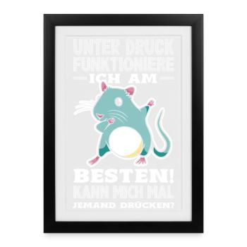 I function best under pressure - Framed poster (27 × 37 cm) - black - Front