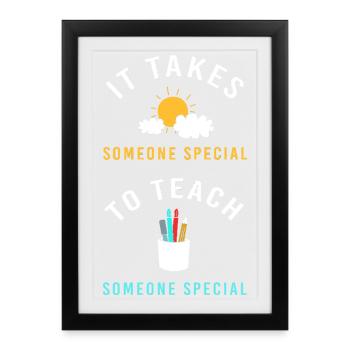 Special Needs School Teacher Special Education Pedagogue - Framed poster (27 × 37 cm) - black - Front