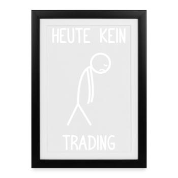 No trading stock market today Stock market trader - Framed poster (27 × 37 cm) - black - Front