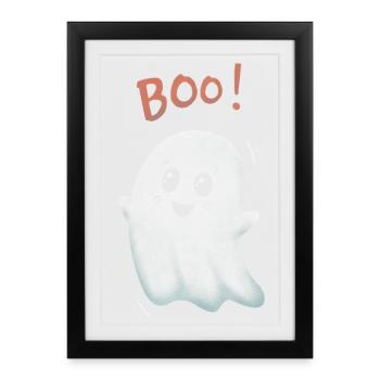 Boo Ghost: Cute Ghost - Framed poster (27 × 37 cm) - black - Front