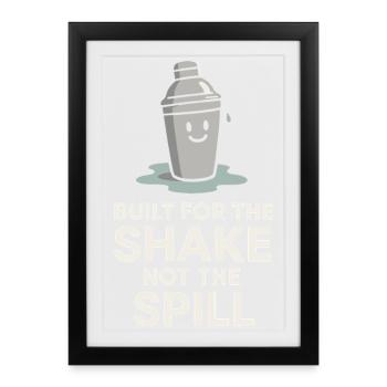 Shaker Stuck Beginner Mixologist - Framed poster (27 × 37 cm) - black - Front