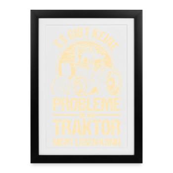 Tractor Farmer Farmer Tractor Driver Tractor - Framed poster (27 × 37 cm) - black - Front