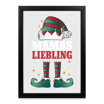 Le préféré de Maman de Noël - Affiche encadrée (27 × 37 cm) - noir - Devant