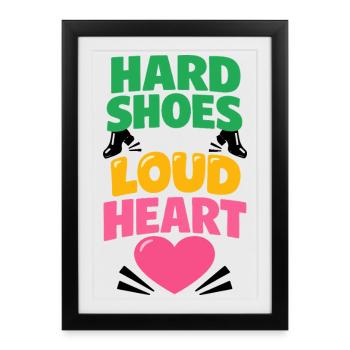 Irish Dance Step-dancing Celtic Fan - Framed poster (27 × 37 cm) - black - Front