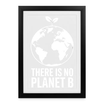 Il n’y a pas de plan B, la protection du climat - Affiche encadrée (27 × 37 cm) - noir - Devant