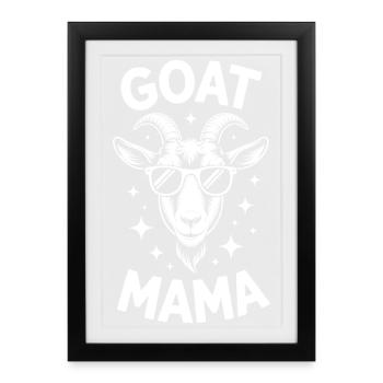 Dictons de chèvres Cadeau drôle de chèvre pour un - Affiche encadrée (27 × 37 cm) - noir - Devant