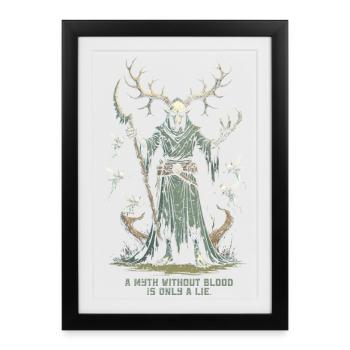 Encantado Mythological Creatures - Framed poster (27 × 37 cm) - black - Front