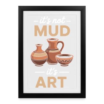 Pottery Pottery Studio Pottery Love - Framed poster (27 × 37 cm) - black - Front