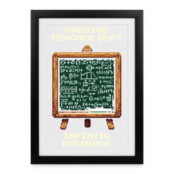 Passive Teacher Empowerment: Infinite Patience - Framed poster (27 × 37 cm) - black - Front
