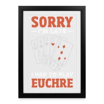 Je suis désolé d’être trop tard - Affiche encadrée (27 × 37 cm) - noir - Devant
