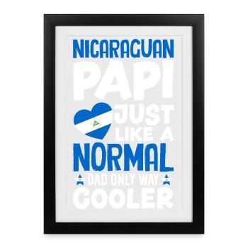 Nicaragua Flag Pride & Home - Framed poster (27 × 37 cm) - black - Front