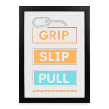 Grip Slip Sweater in Pastel - Framed poster (27 × 37 cm) - black - Front