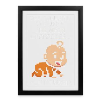 Plot Twist: Child is the main character | Gamer parents - Framed poster (27 × 37 cm) - black - Front