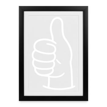 Thumbs up - Framed poster (27 × 37 cm) - black - Front