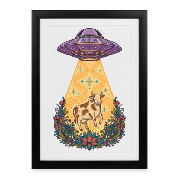 Spiritualité Méditation Géométrie sacrée Lotus - Affiche encadrée (27 × 37 cm) - noir - Devant