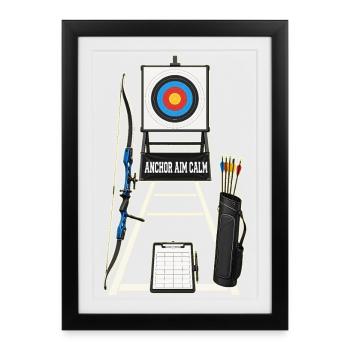 ANCHOR AIM CALM - Framed poster (27 × 37 cm) - black - Front