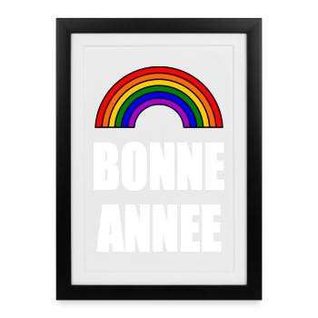 NOËL.BONNE ANNEE. SAINT SYLVESTRE. NOUVELLE ANNÉE. - Affiche encadrée (27 × 37 cm) - noir - Devant