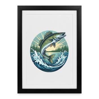 Sablet sauteur - Affiche encadrée (27 × 37 cm) - noir - Devant