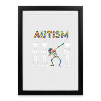 Autismus Regenbogen Puzzle Stolz - Gerahmtes Poster (27 × 37 cm) - Schwarz - Vorne