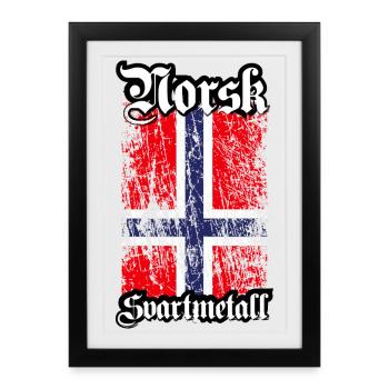 (Trve) Norwegian Black Metal - Norsk Svartmetall - Framed poster (27 × 37 cm) - black - Front