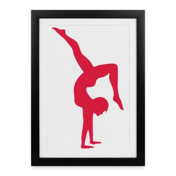 Gymnast Sport - Framed poster (27 × 37 cm) - black - Front