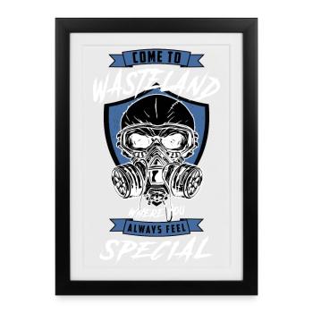 Désert de crâne - Affiche encadrée (27 × 37 cm) - noir - Devant