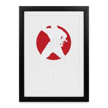 Darkness is my path - Framed poster (27 × 37 cm) - black - Front
