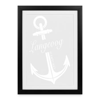 Langeoog - Gerahmtes Poster (27 × 37 cm) - Schwarz - Vorne