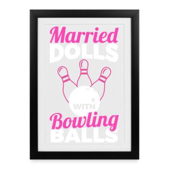 Bowler Woman - Framed poster (27 × 37 cm) - black - Front