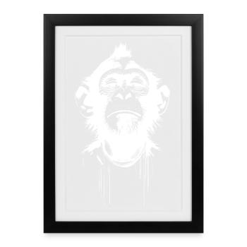 Monkey President - Framed poster (27 × 37 cm) - black - Front