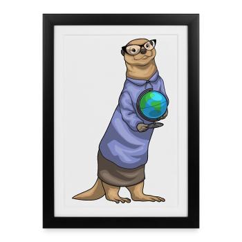 Otter Story Teacher School - Framed poster (27 × 37 cm) - black - Front