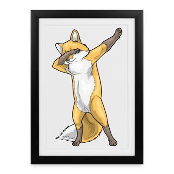 Danse Hip Hop Fox - Affiche encadrée (27 × 37 cm) - noir - Devant