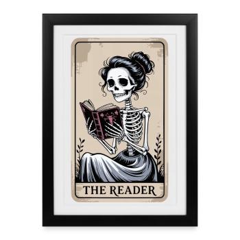 Costume de carte de tarot d’Halloween - The Reader I - Affiche encadrée (27 × 37 cm) - noir - Devant