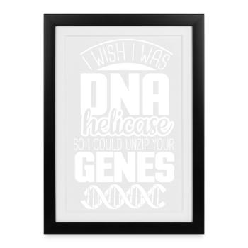 Professeur de biologie Biologiste Biologiste en microbiologie - Affiche encadrée (27 × 37 cm) - noir - Devant