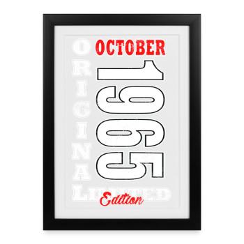Born in October 1965 - Gift Vintage Octobe - Framed poster (27 × 37 cm) - black - Front